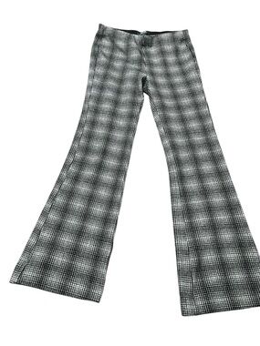 Anthropologie Maeve Women's Flare Pull On Knit Black Plaid Size Small Boot